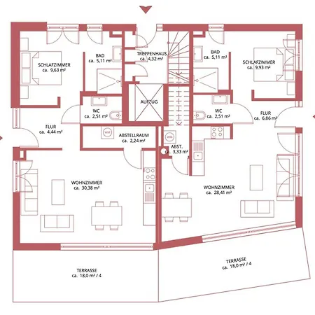 Residenz - Haus Erde - Penthouse - Sauna - Parkplatz * Bad Zwischenahn