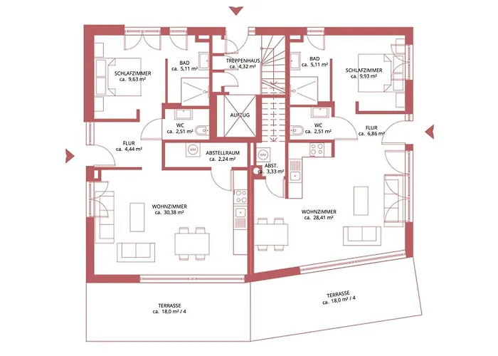 Residenz - Haus Erde - Penthouse - Sauna - Parkplatz * Bad Zwischenahn